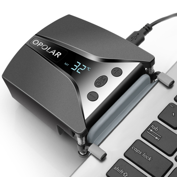 Ноутбук охладител радиатор със странично всмукване и изпускателен вентилатор, външен радиатор, пластмасова конструкция