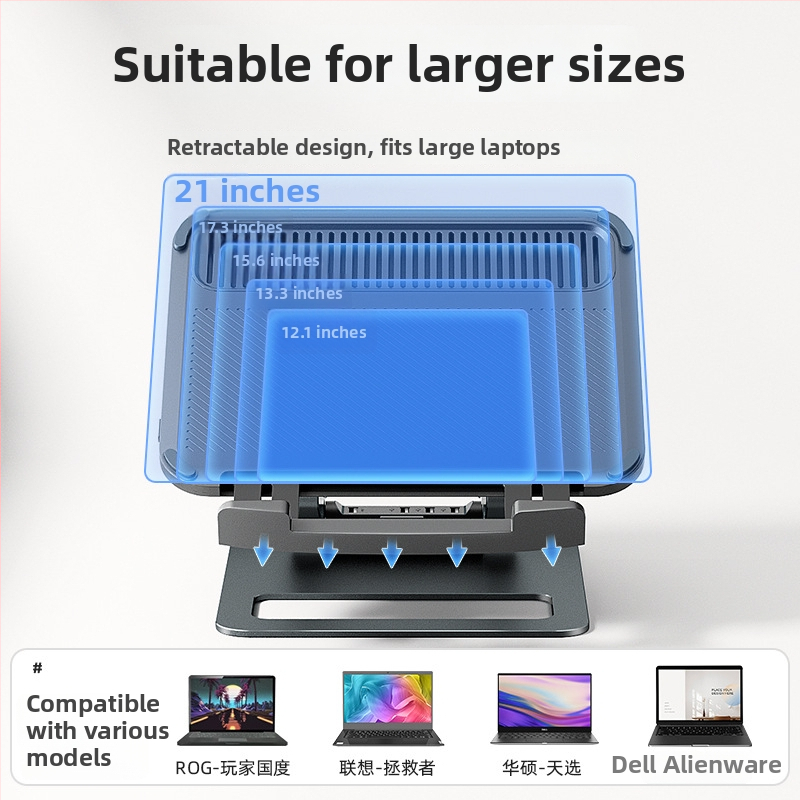 Chladič na notebook z hliníka, vzduchové chladenie, dva ventilátory, 1,3 kg, kompatibilné s Playbook