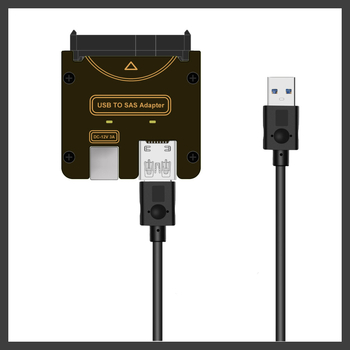 Carte adaptor USB către SAS pentru hard disk, model Adpu3st-j01, cip 578, viteză transfer 6000 Mb/s, conectori 1–4