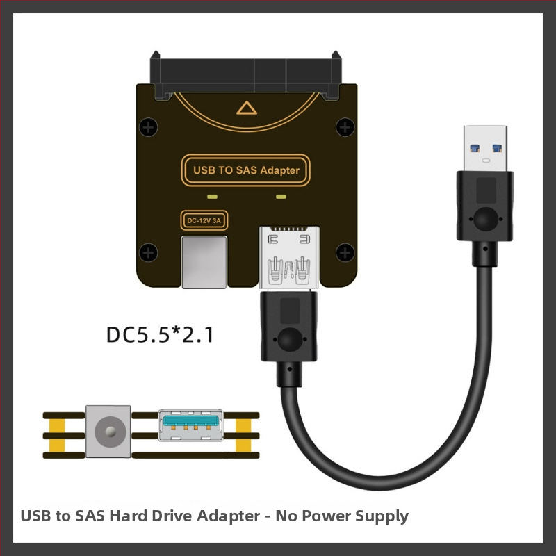 Carte adaptor USB către SAS pentru hard disk, model Adpu3st-j01, cip 578, viteză transfer 6000 Mb/s, conectori 1–4