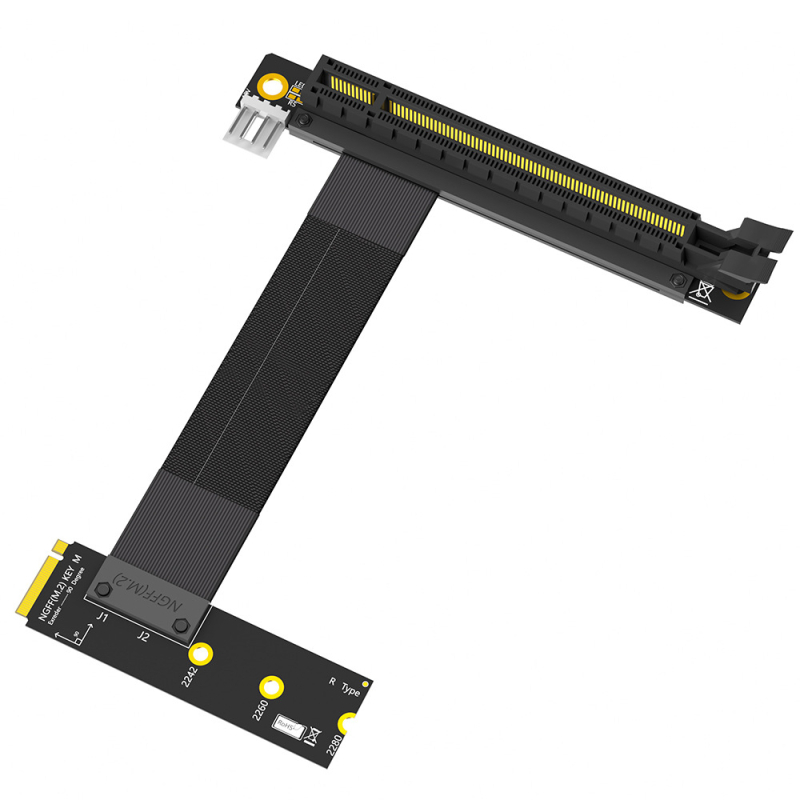 PCI-E 16X 90° patch kabel za M.2 NGFF Key M, duljina 19 cm