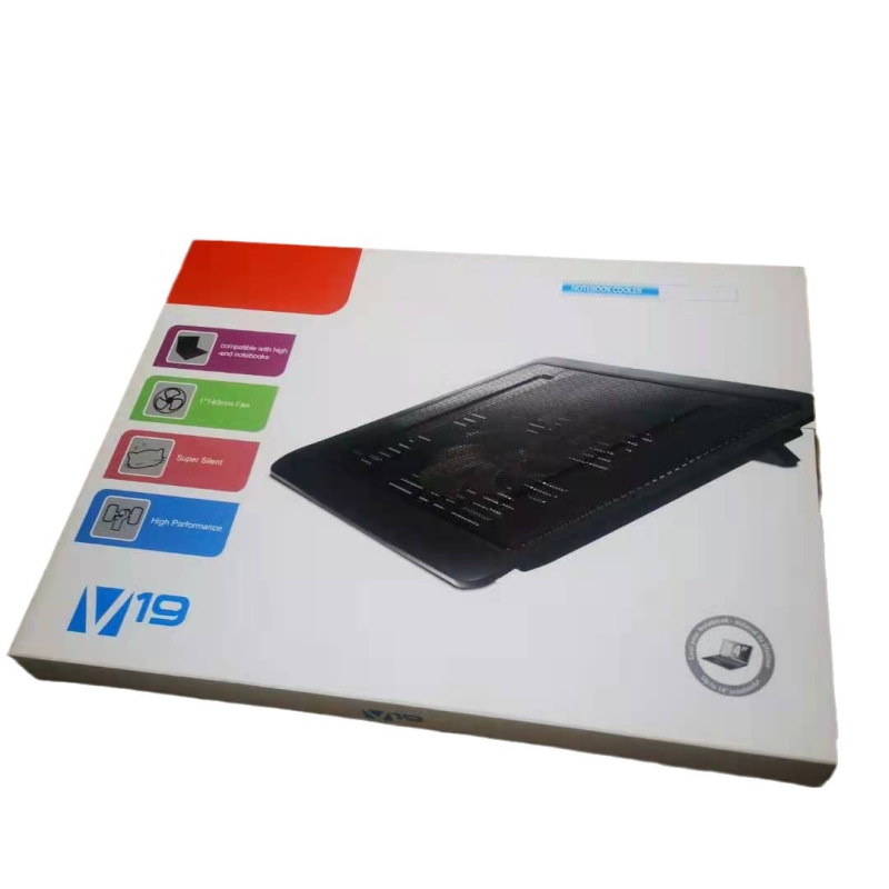 Podloga za hlađenje za notebook V19, ABS konstrukcija, nano-keramički ležaj, 1500 RPM, buka 11 dB