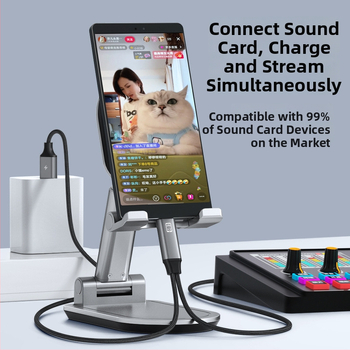 Vonkajší USB DAC/slúchadlový zosilňovač s USB-C na USB, nezávislé napájanie, dvojvýstupný, DAC čip, 1 m kábel, model MK14/MK15