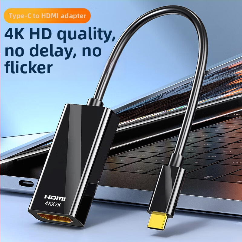Kábel Type-C na HDMI 4K, dĺžka 0,2 m, meďový jadro, vysokokvalitný čip, 5 Gbps