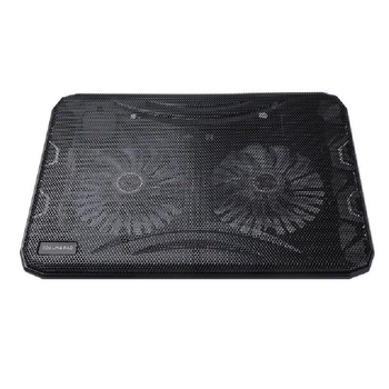 Notebook hűtőtalp kettős ventilátorral (levegőhűtés, műanyag, modell N130)