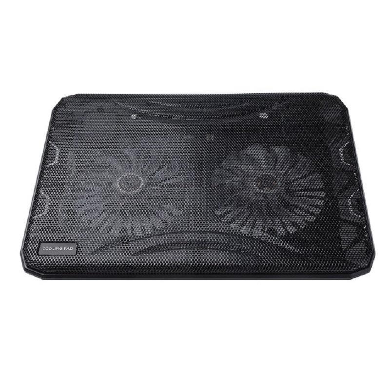 Notebook hűtőtalp kettős ventilátorral (levegőhűtés, műanyag, modell N130)