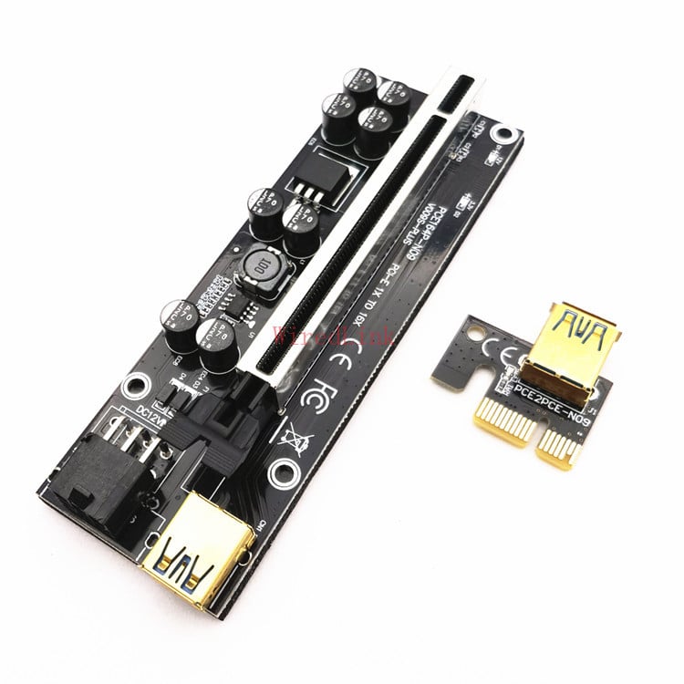 PCIE VER009S PLUS PCIe επέκταση κάρτας γραφικών, 1X-16X, 8 LED πυκνωτές, πυρήνας από ταινισμένο χαλκό