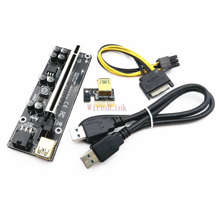 PCIE VER009S PLUS PCIe επέκταση κάρτας γραφικών, 1X-16X, 8 LED πυκνωτές, πυρήνας από ταινισμένο χαλκό