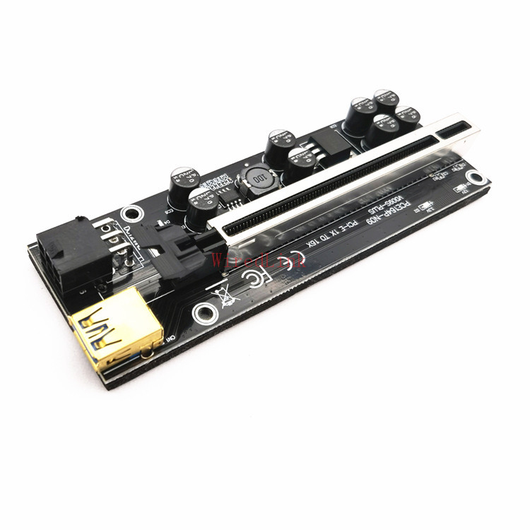 PCIE VER009S PLUS PCIe επέκταση κάρτας γραφικών, 1X-16X, 8 LED πυκνωτές, πυρήνας από ταινισμένο χαλκό