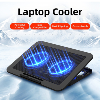 Chladič na notebook, dvojventilátorová konfigurácia, model NCP-212, materiál: plast + železná sieť