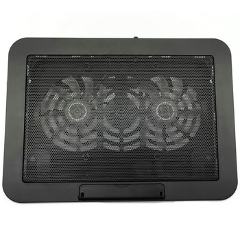 Лаптоп охладител, модел NCP-212, дву вентилаторна конфигурация, пластмаса + железна мрежа, съвместим с лаптопи, ултрабуци и други устройства