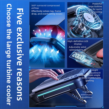 Chladič na notebook FL08 - vzduchové chladenie, 1 ventilátor, 1 m kábel, ABS