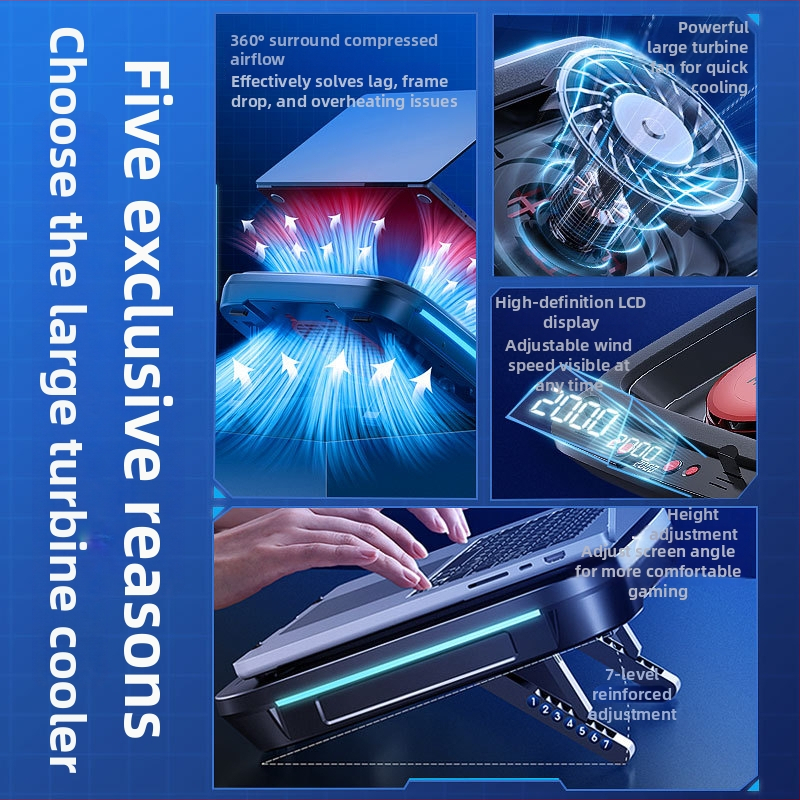 Chladič na notebook FL08 - vzduchové chladenie, 1 ventilátor, 1 m kábel, ABS