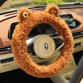 Plišani pokrivač volana za zimu — protuklizni, sladak stil, univerzalna prilagodba, materijal: umjetni pliš