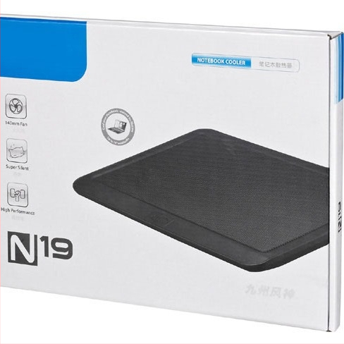 N19 chladiaca základňa pre notebook s 1 ventilátorom, vzduchové chladenie, plast, PlayBook