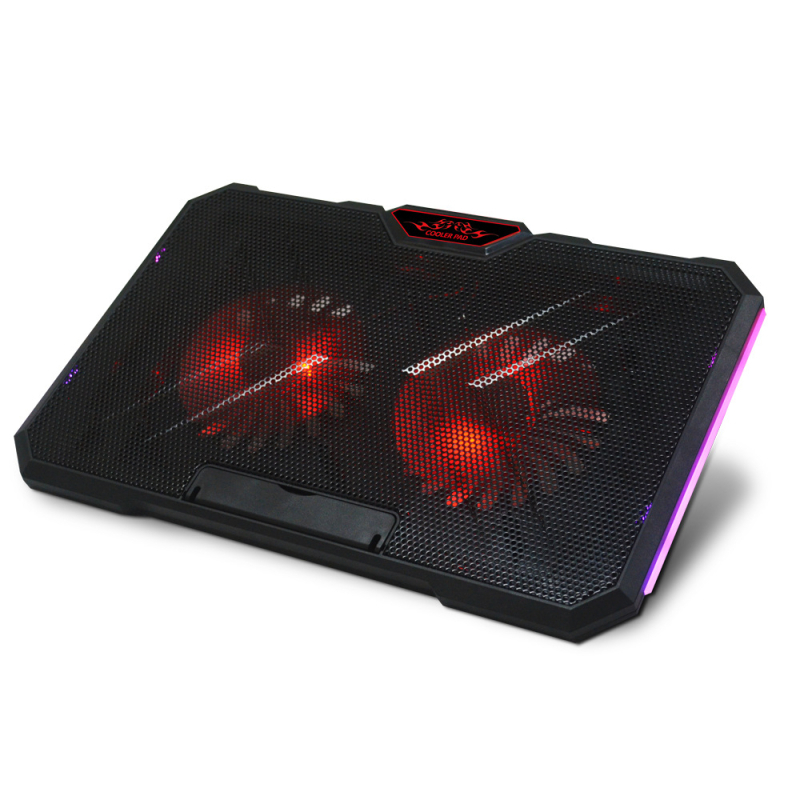 Chladič za notebook s dva ventilatora, metalna mreža, model YL-019