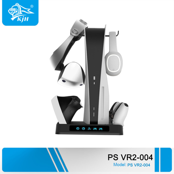 PS5 βάση ψύξης με θήκη φόρτισης PSVR2/PS5 και λαμπτήρα προβολής, αποθήκευση κράνους και ακουστικών