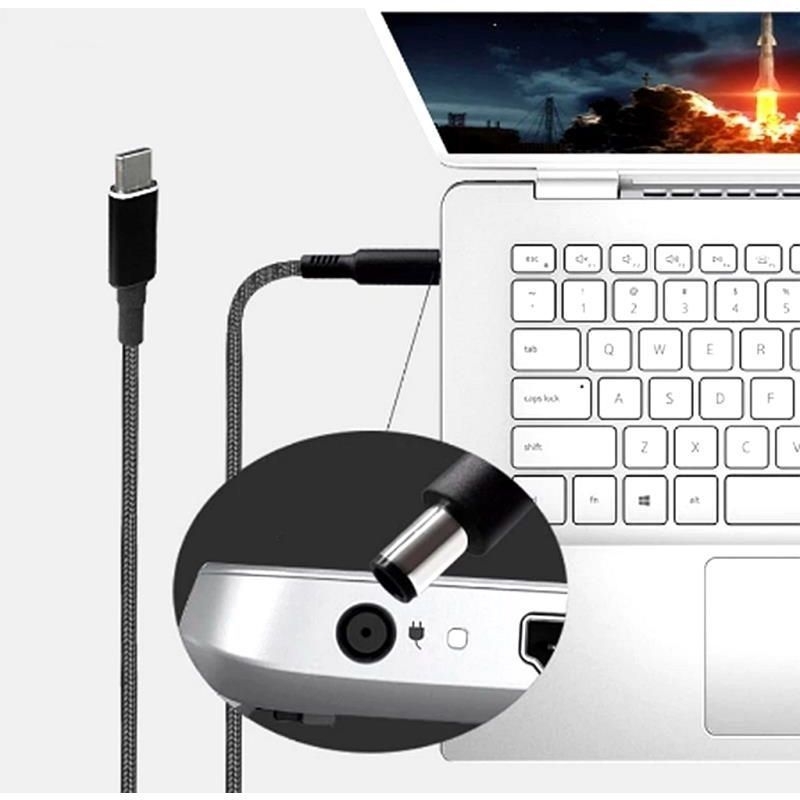 YXL PD100W Cablu Patch către adaptor DC pentru laptop, 1.8 m, miez din cupru acoperit cu aluminiu, interfață: altă, putere: 100W/65W