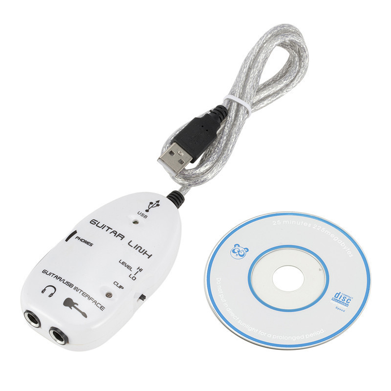 Cablu USB pentru chitară, cablu patch, USB 2.0, 2 m, cap unic, compatibil OEM