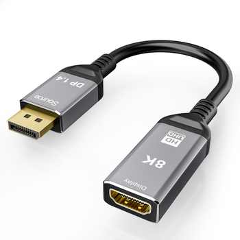 Cablu adaptor DP 1.4 la HDMI, 8K@30Hz, 40 Gbps, model F0206, pentru monitor desktop