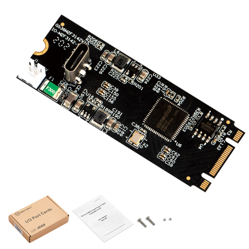 Κάρτα επέκτασης M.2 προς USB-C με ASMedia 3142, 10Gbps USB 3.2 Gen2 μετατροπέας