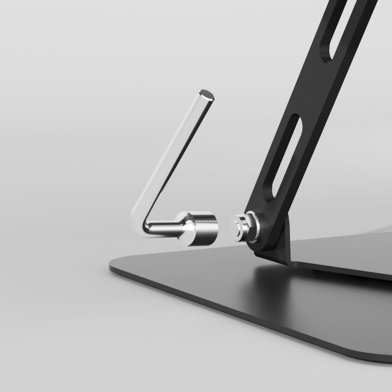 Suport pliabil pentru laptop cu construcție metalică, înălțime reglabilă și design rotativ, compatibil cu dispozitive de 10–17 inch, model JT16R-A, greutate 1,2 kg