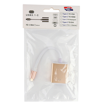 HC-TC02 Type-C VGA adapterkábel, rézmagos