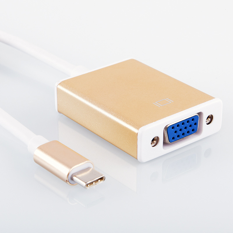 HC-TC02 Type-C VGA adapterkábel, rézmagos