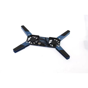 Bază de răcire pentru notebook cu ventilatoare duale, design pliabil, material ABC, compatibil cu notebookuri, ultrabookuri și Playbook