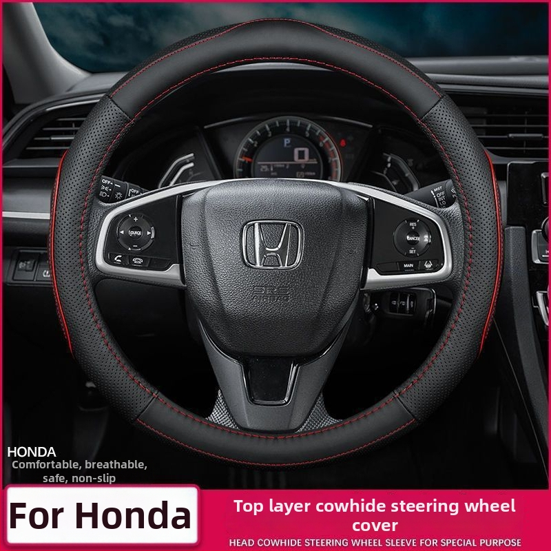 Kožni omotač volana za Honda — sve sezone, izvorni stil, ugradnja za određeni automobil