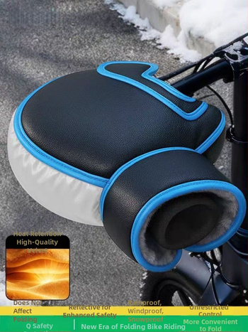 Ādas ziemas braukšanas cimdi, bieza, īsa manšete, piemēroti riteņbraukšanai un sacensībām