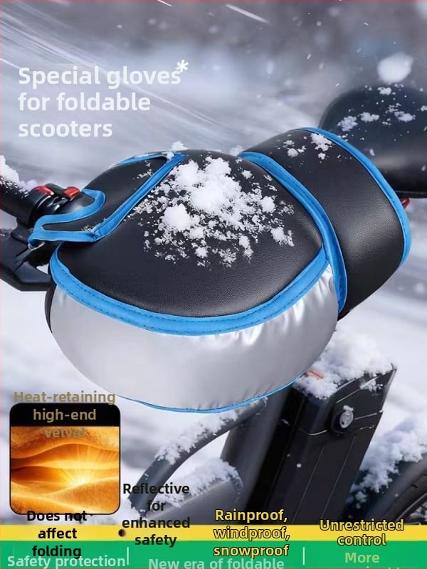 Ādas ziemas braukšanas cimdi, bieza, īsa manšete, piemēroti riteņbraukšanai un sacensībām