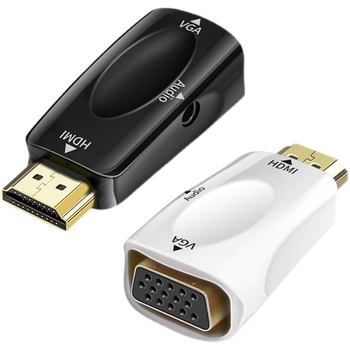HDMI na VGA adapter kabel, model Barrel HDMI/VGA, tip: adapter kabel, sučelje: HDMI, jednostrani konektor, pakiranje: biserna torbica
