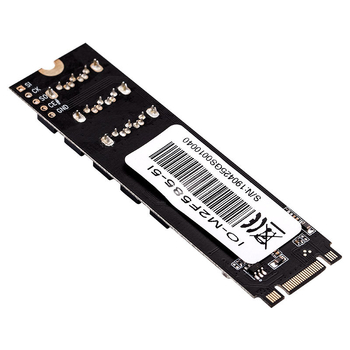 Carte adaptor M.2 PCIe3.0 către 5 porturi SATA3.0, NVMe Protocol, adaptor pentru hard disk, model IO-M2F585-5I, cip JMicron JBM585