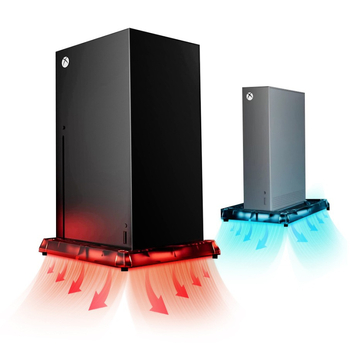 RGB baza za hlađenje za Xbox Series X/S s USB sučeljem — Model KLXS001, ABS materijal, uključuje daljinski upravljač i priručnik