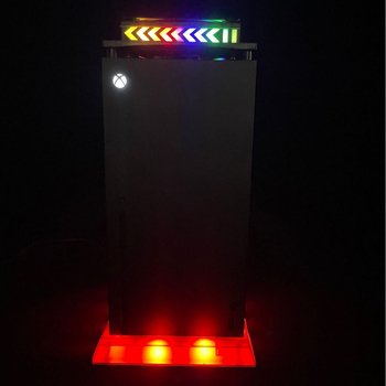 RGB baza za hlađenje za Xbox Series X/S s USB sučeljem — Model KLXS001, ABS materijal, uključuje daljinski upravljač i priručnik