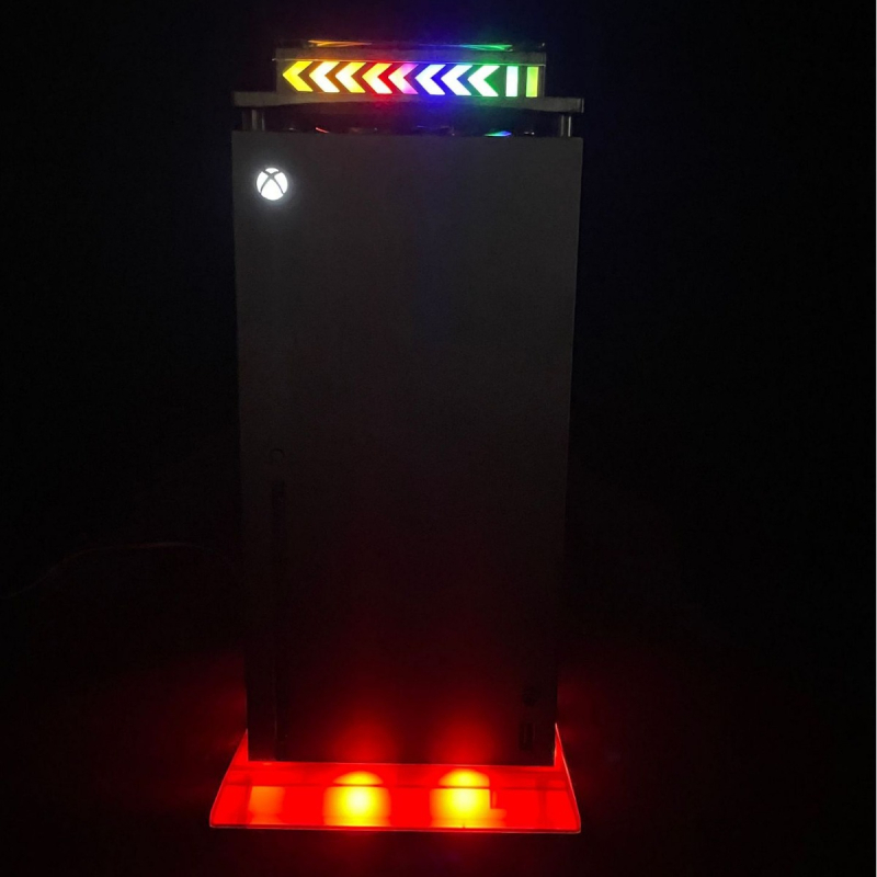 RGB baza za hlađenje za Xbox Series X/S s USB sučeljem — Model KLXS001, ABS materijal, uključuje daljinski upravljač i priručnik