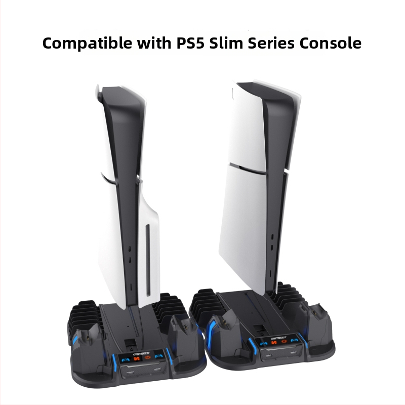 PS5 Pro/PS5 Slim chladiaca základňa s nabíjaním ovládača a úložiskom kariet hier (ABS)
