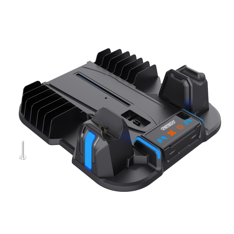 PS5 Pro/PS5 Slim chladiaca základňa s nabíjaním ovládača a úložiskom kariet hier (ABS)