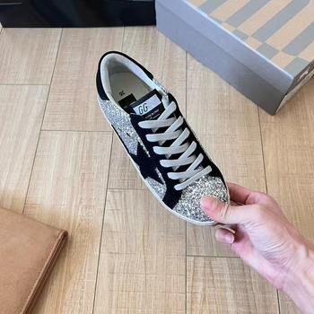 Pantofi casual din piele naturală, model cu stele, branț EVA, talpă din cauciuc, toc 1–3 cm