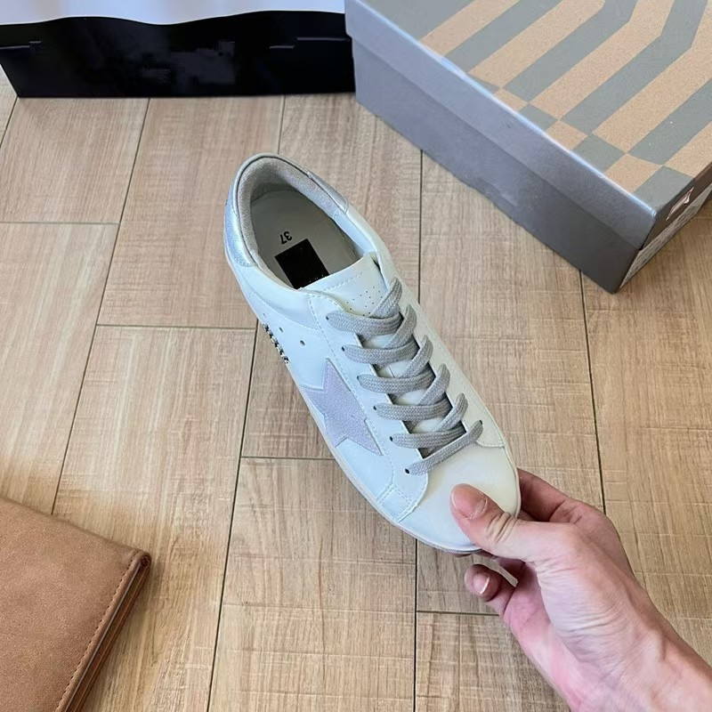 Pantofi casual din piele naturală, model cu stele, branț EVA, talpă din cauciuc, toc 1–3 cm