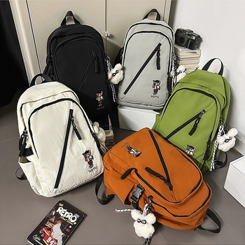 Unisex nylon ruksak, kapaciteta 36–55 L, vodootporan, za 12-inčni prijenosnik, naramenice s zračnom jastukom, stil studentskog kampusa