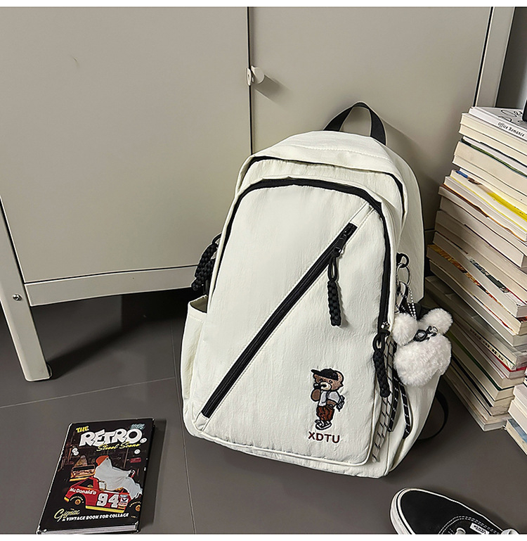 Unisex nylon ruksak, kapaciteta 36–55 L, vodootporan, za 12-inčni prijenosnik, naramenice s zračnom jastukom, stil studentskog kampusa