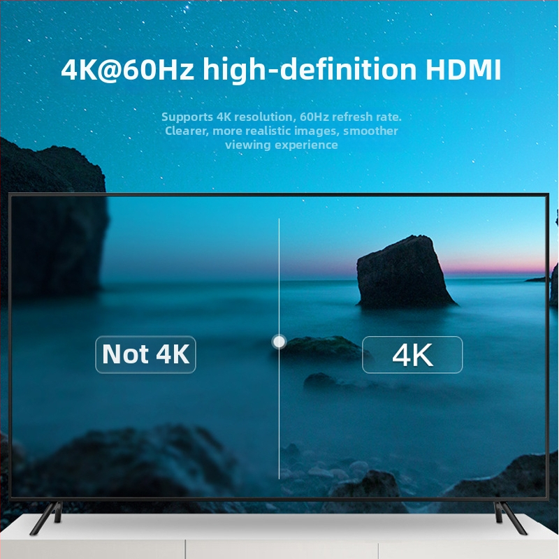 Adaptor Type-C la HDMI pentru laptopuri și telefoane, video 4K60Hz USB-C convertor cu cip de înaltă calitate