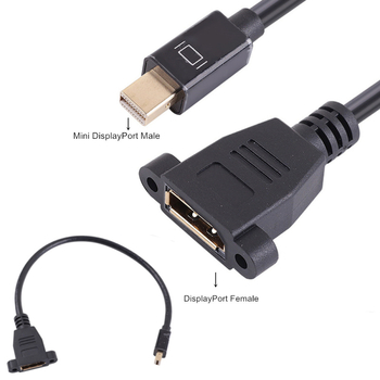 Cablu adaptor Mini DisplayPort M către DP F, cu contacte placate cu aur, 4K suport