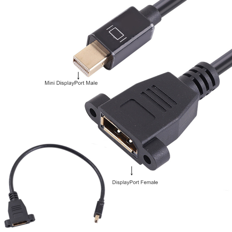 Cablu adaptor Mini DisplayPort M către DP F, cu contacte placate cu aur, 4K suport