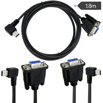 Cablu adaptor RS232 DB9 femelă către Mini USB 5 pini, USB 2.0, 1,8 m (Model YR-DBUSB-01)