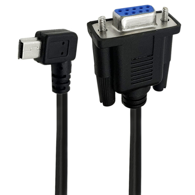 Cablu adaptor RS232 DB9 femelă către Mini USB 5 pini, USB 2.0, 1,8 m (Model YR-DBUSB-01)