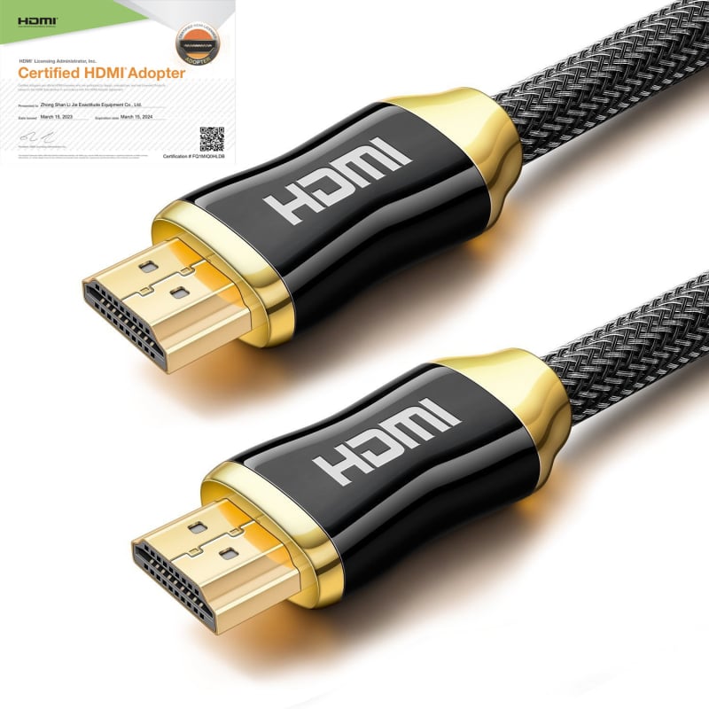 Cablu HDMI 4K, conector HDMI masculin la masculin, placat cu aur, cupru fără oxigen, 60 Hz