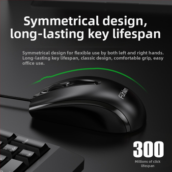 L650 káblový set klávesnice a myši – USB, 1000dpi optický, 1,5 m kábel, ergonomický dizajn